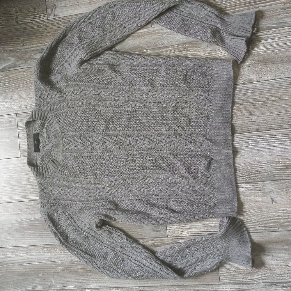 J Crew Wool Blend Cable Knit Sweater